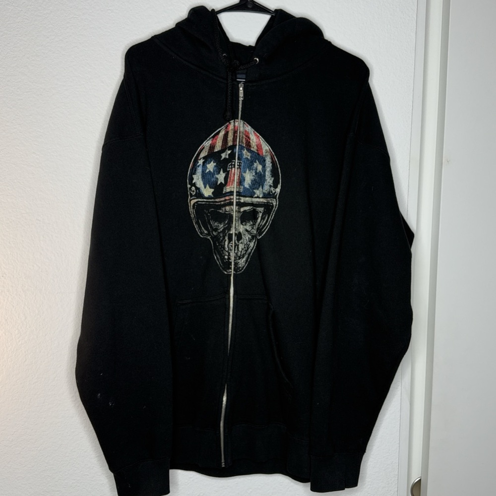 Harley Davidson Type Rebel StarZip up Hoodie